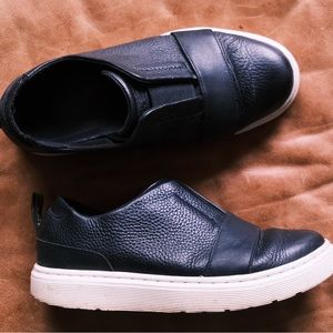 Dr. Martens Lylah Black Leather Sneaker Slip On Shoes 8